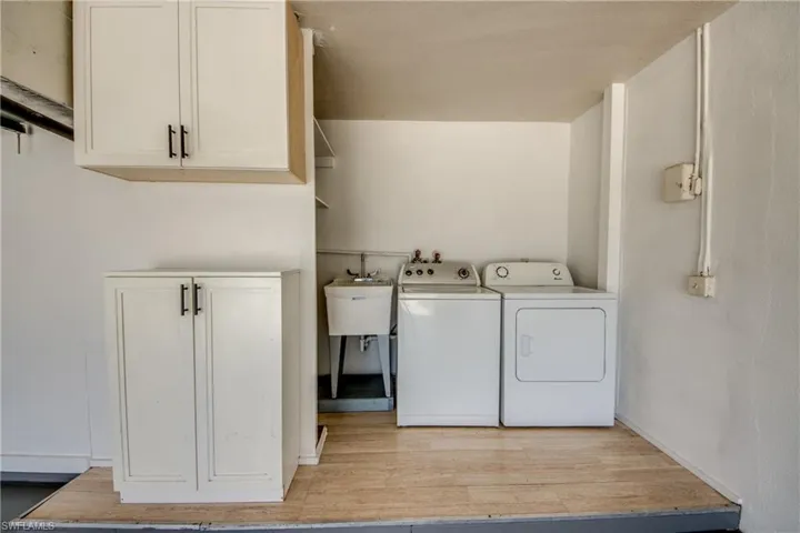 Laundry in garage