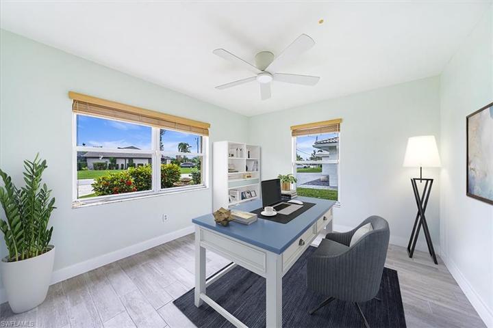 4th Bedroom Virtually Staged as an office
