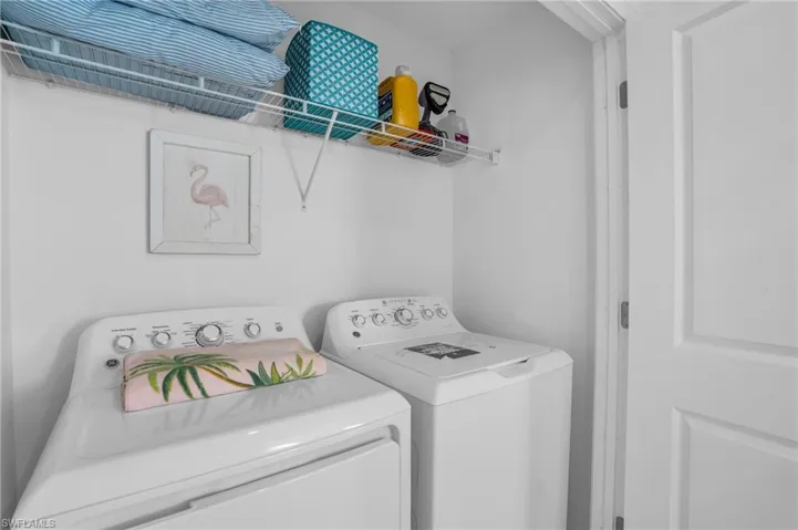 Washroom with separate washer and dryer