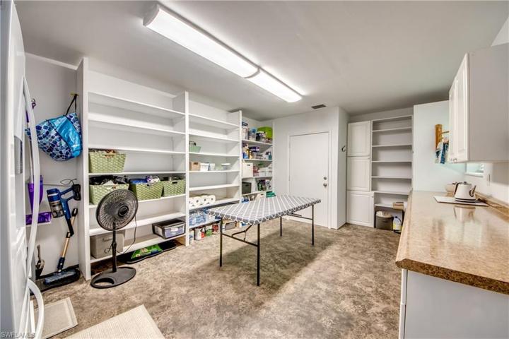 Large walk-in pantry and storage room