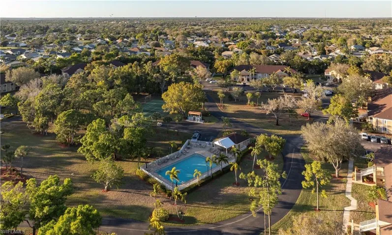 Aerial view of residential area