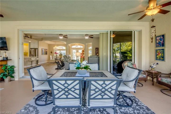 View of patio / terrace featuring ceiling fan