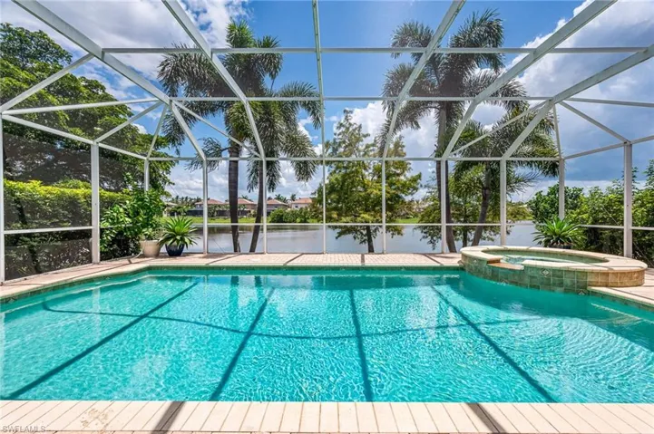 Enjoy floating in your pool overlooking the lake