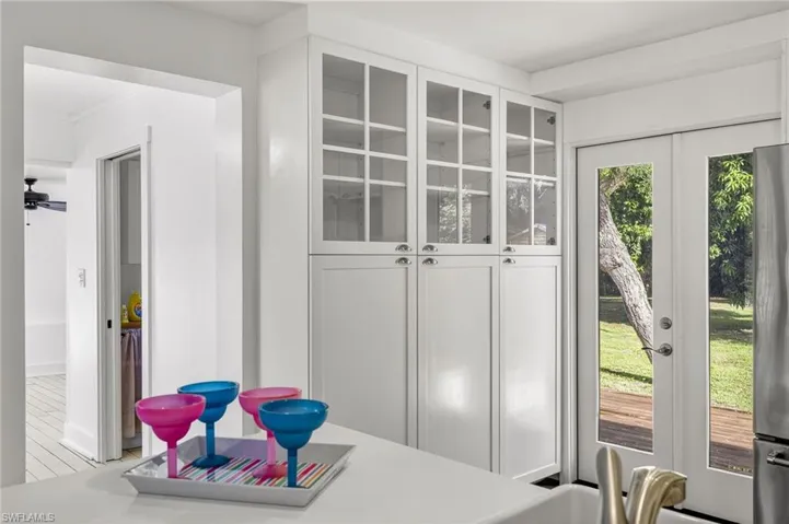 Kitchen Pantry and french doors to lanai