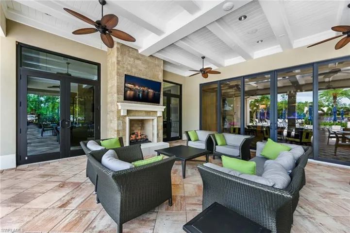 Expansive covered patio for residents to enjoy