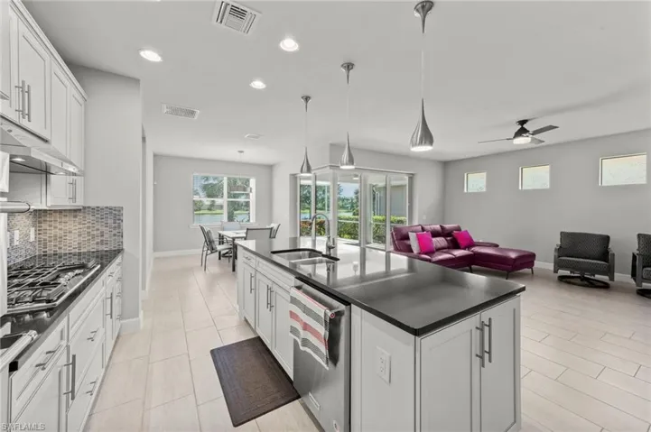 All inclusive kitchen dining and great room. Open and airy.
