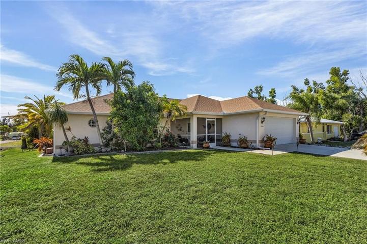 Front of home.  Nicely landscaped.