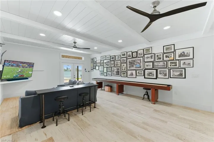 Game room in lower level