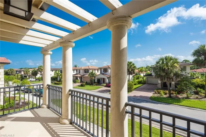 Balcony featuring a residential view