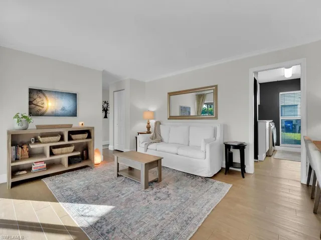 Living room featuring light hardwood / wood-style floors