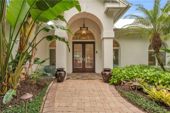 Entrance to property with french doors