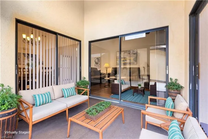 Virtually staged screened  lanai