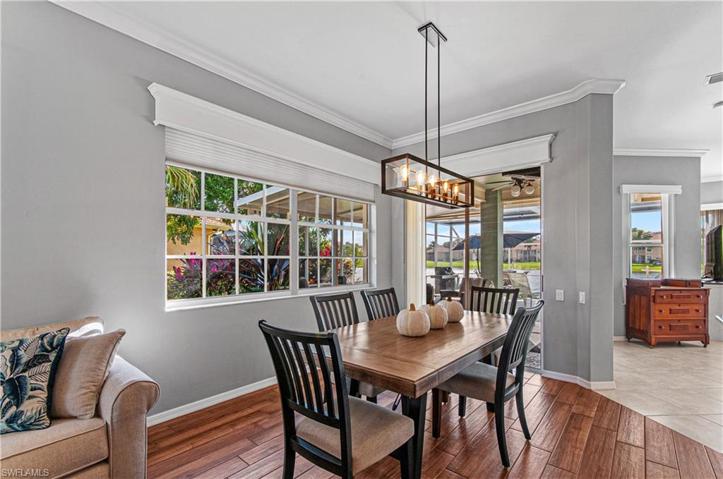 Dining Room with a View of Lake