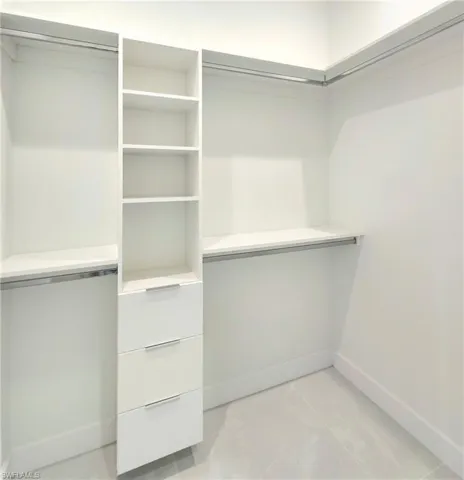 View of walk in closet