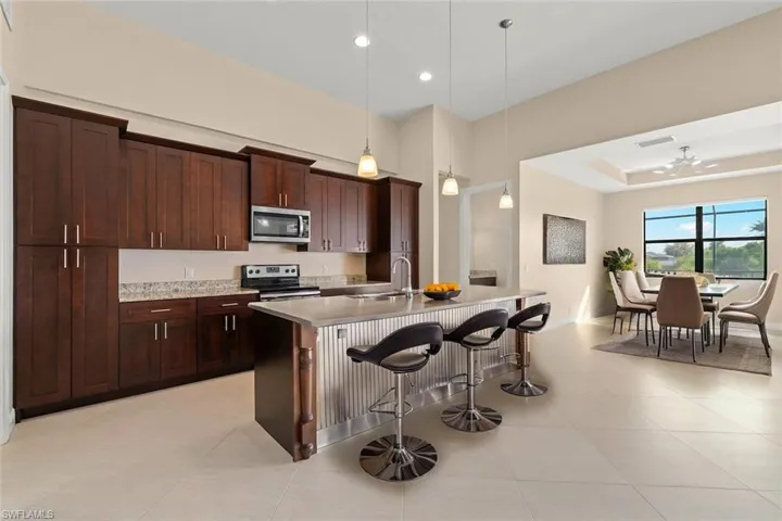 Virtually Staged kitchen/dining area
