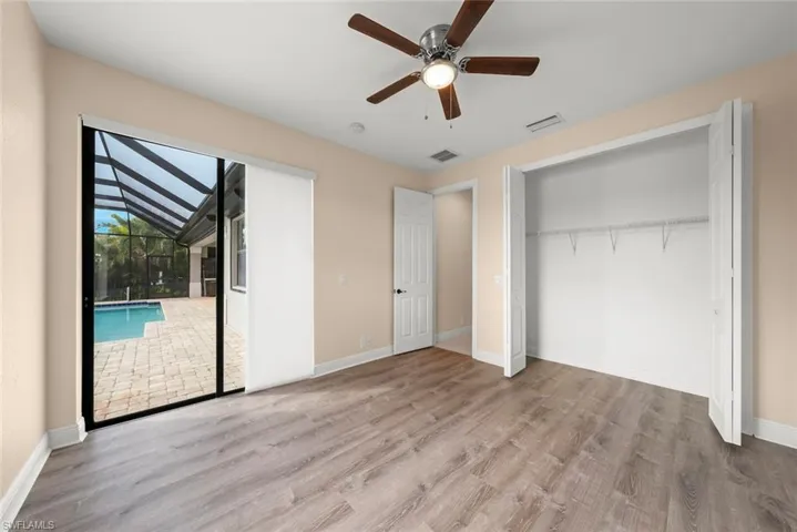 Guest Bedroom with view to pool