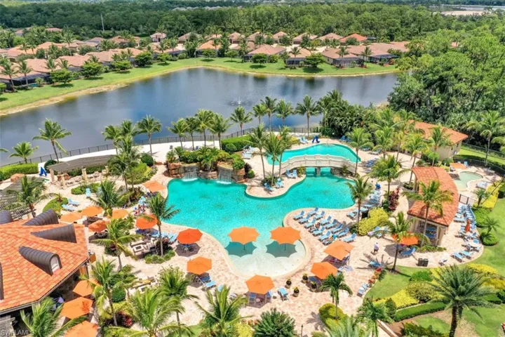 View of pool featuring a water view