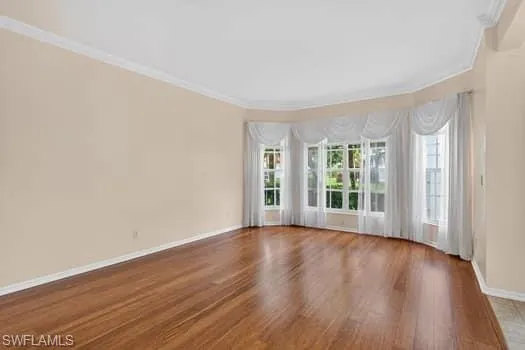 Formal living area with bamboo flooring
