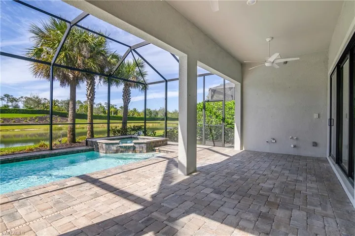 Outdoor area is already plumbed with water and natural gas for your own outdoor kitchen!