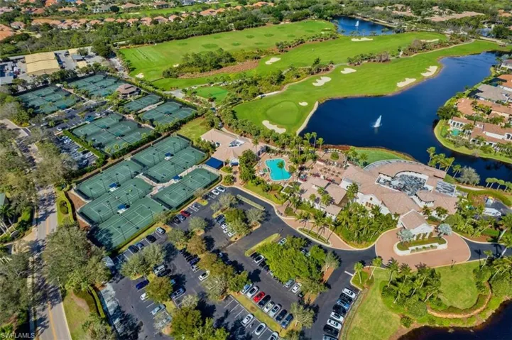 Aerial of Pelican Landing Community - Tennis - Pickleball - Community Pool - Clubhouse - Golf Course