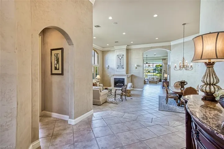 View from entry into living area