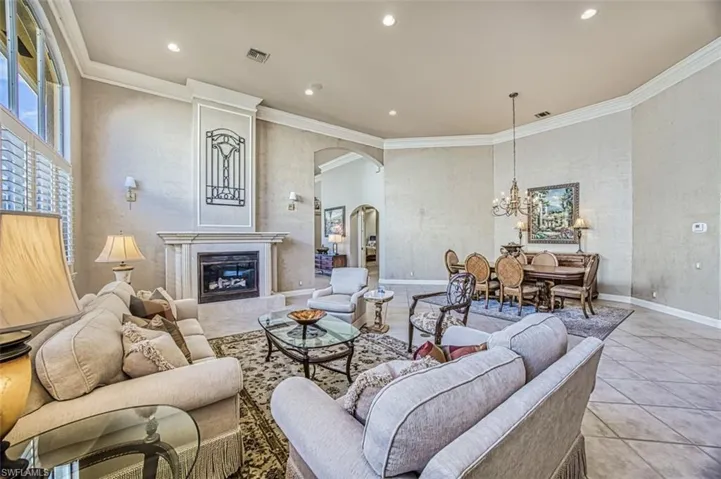View from corner in living room