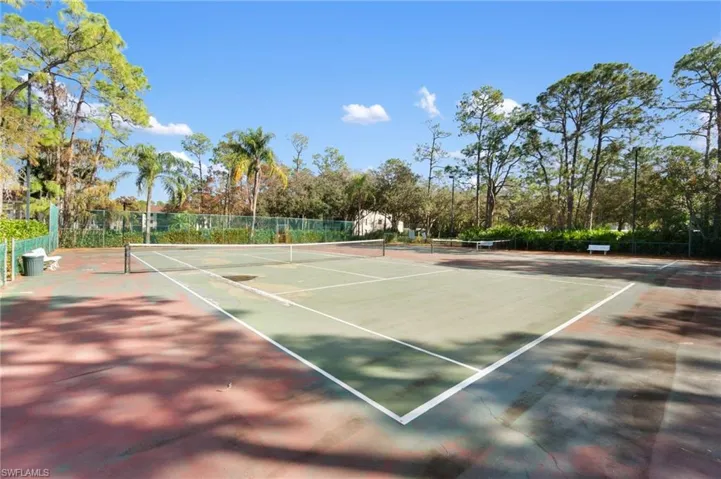View of tennis court