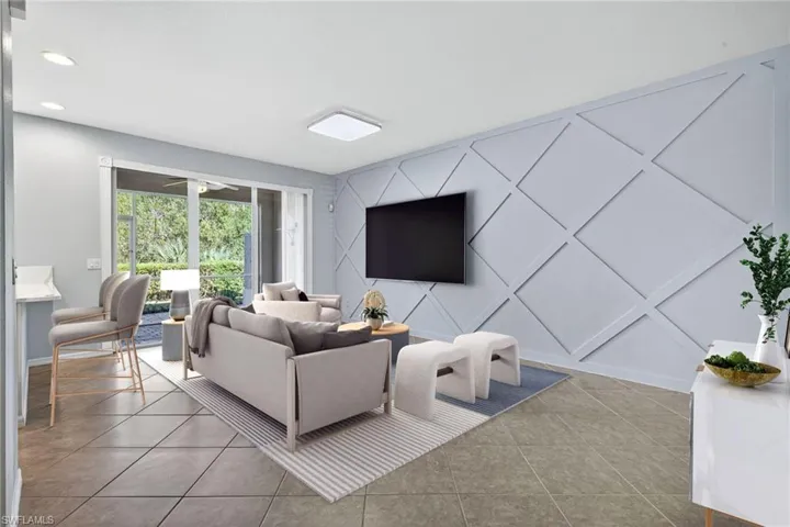 Virtually Staged Living Room