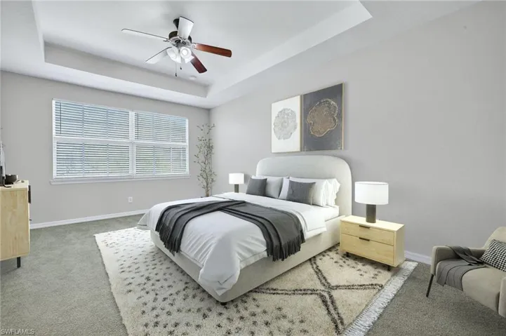 Virtually Staged Primary Bedroom