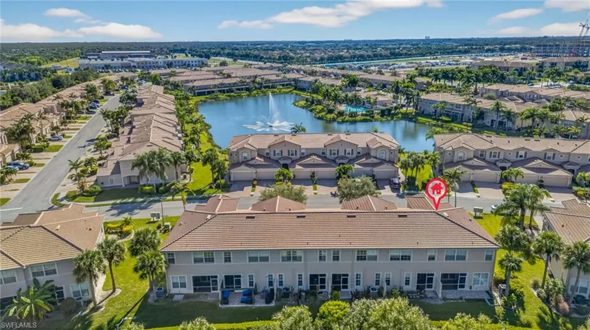 Drone / aerial view of a nearby body of water