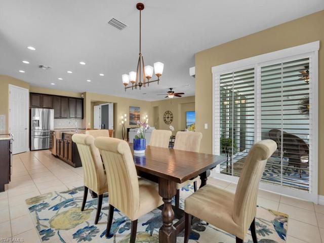 Cermaic tile floors, wide blade wood plantation shutters