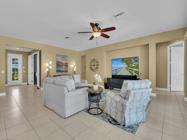 Cermaic tile floors, wide blade wood plantation shutters
