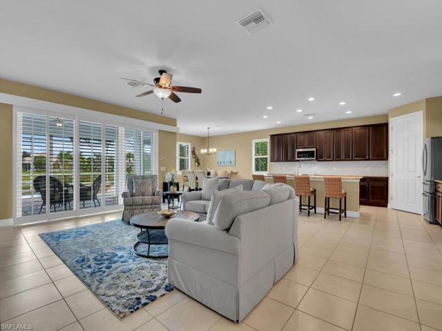 Cermaic tile floors, wide blade wood plantation shutters