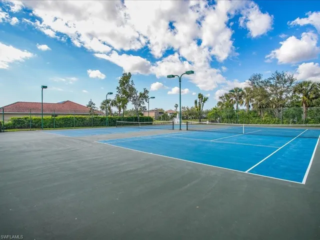 View of tennis court