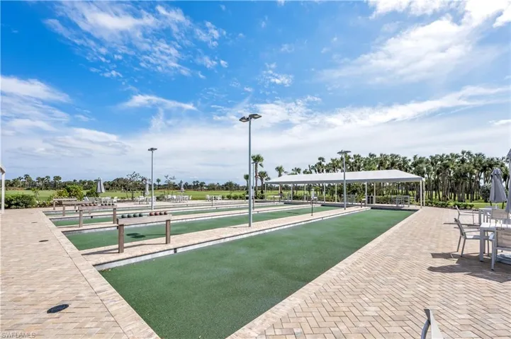 What a setting for Bocce, day or night.