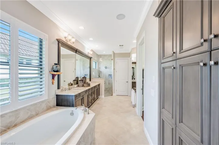 Additional bank of cabinets added to master bath