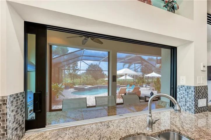 Storm screens down to enlarge the outdoor covered space