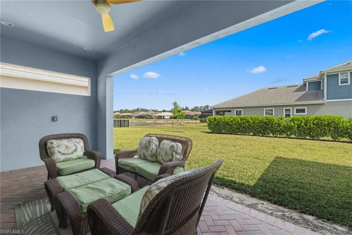 A Lanai and Backyard that is a blank canvas, ready to be transformed