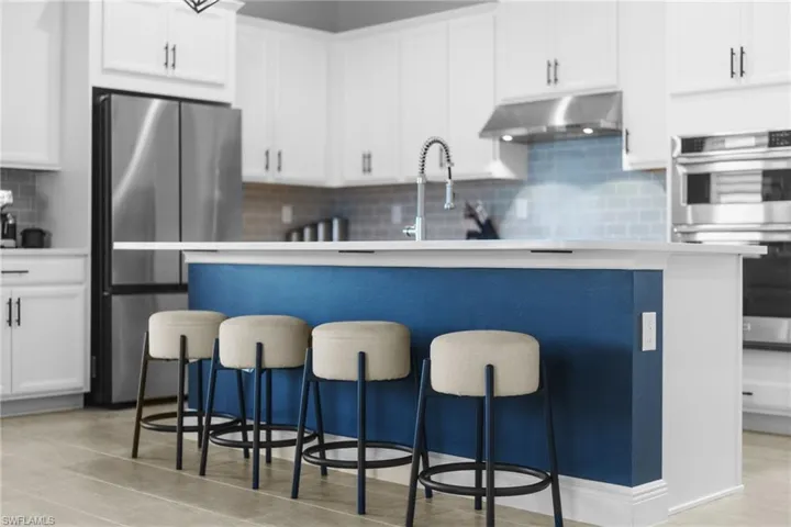 Plenty of space for guests to cozy up to the bar