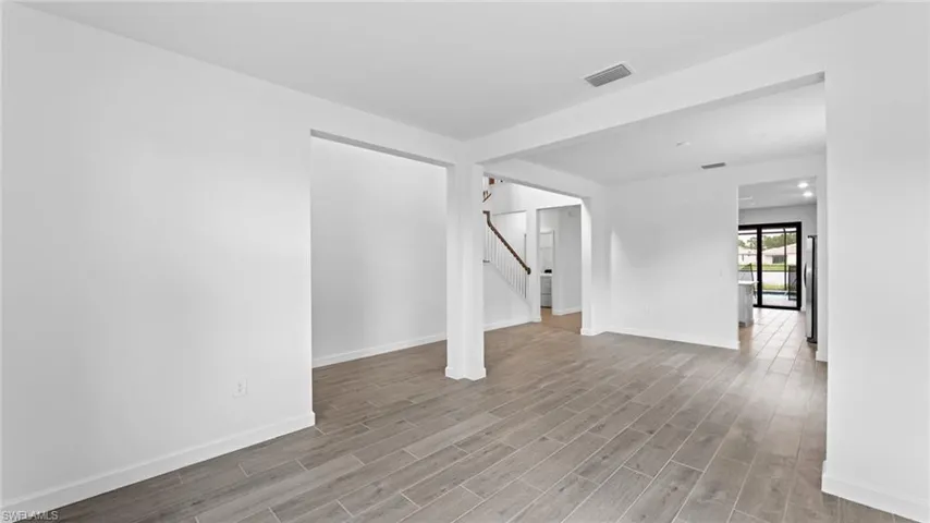 Spare room featuring light hardwood / wood-style flooring