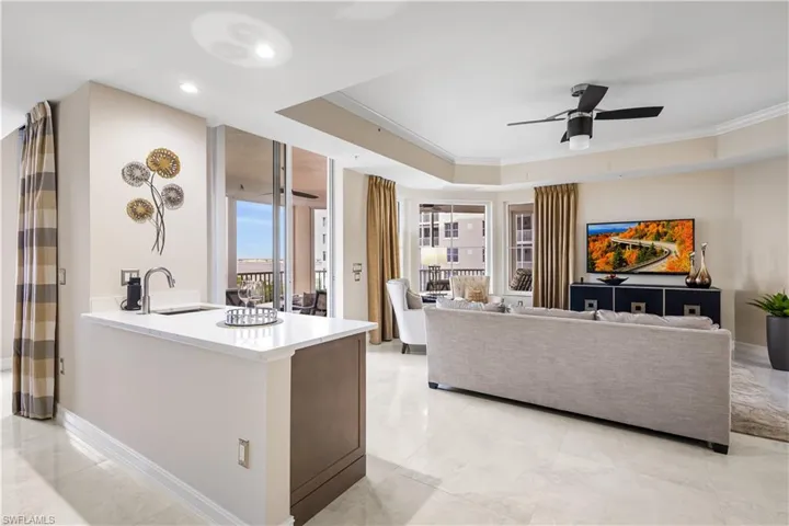 Wet bar area.
