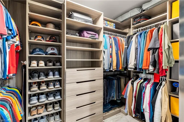 Custom Clostet in primary suite.