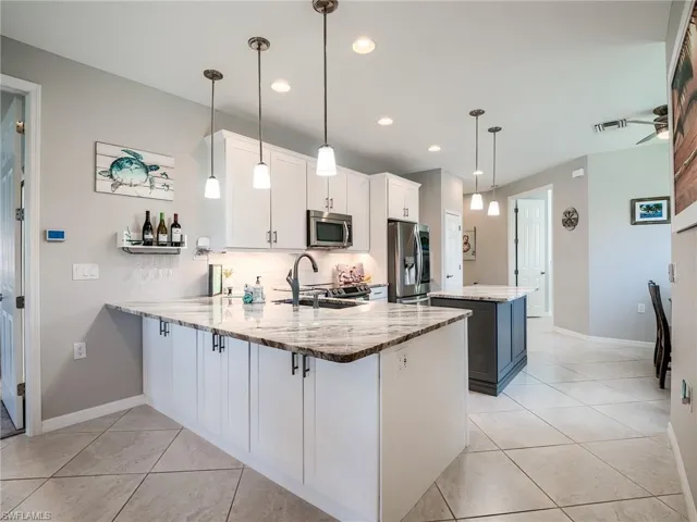 Double Sided Base Cabinets with Large Top