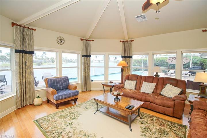 Large open family room with lake views