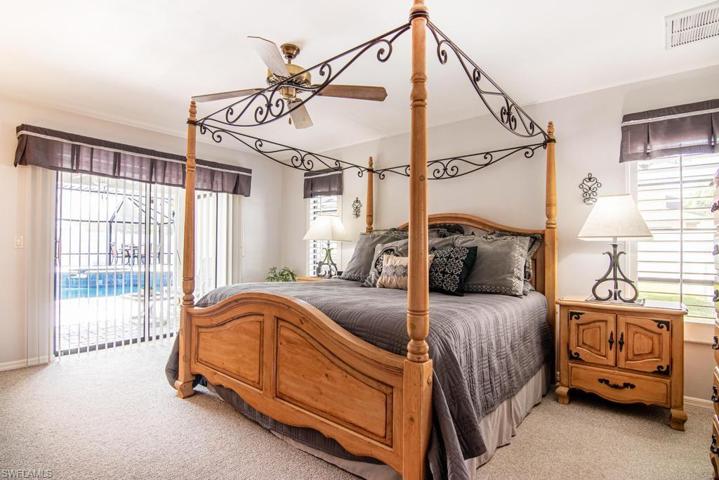 Larger Master Suite with sliding door access to Lanai and Pool.