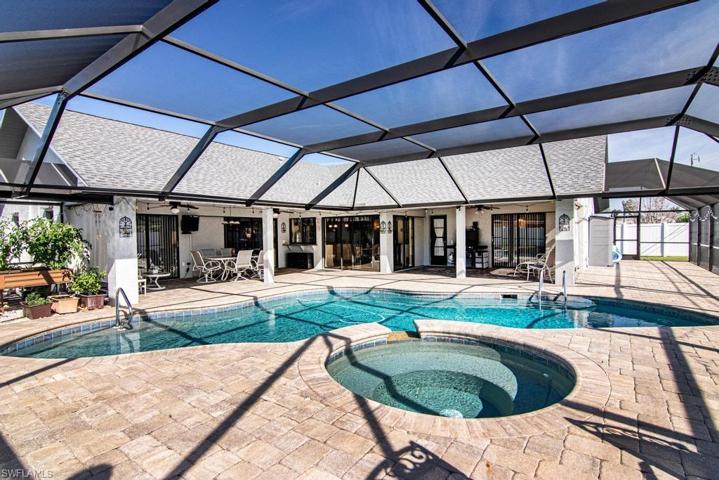 Large paver pool deck and two separate lanai's.