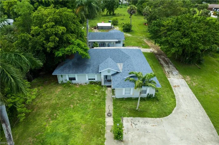 Birds eye view of property