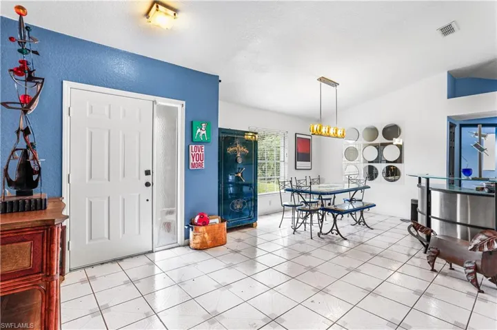 View of tiled foyer