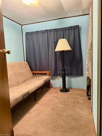 Sitting room with carpet