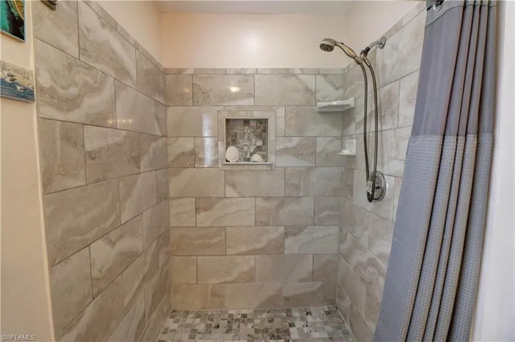 Large updated shower